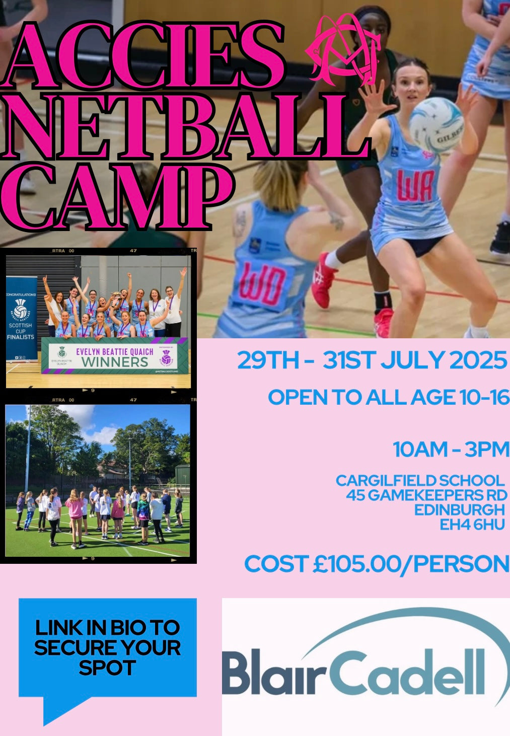 Accies Netball Summer Camp 2025